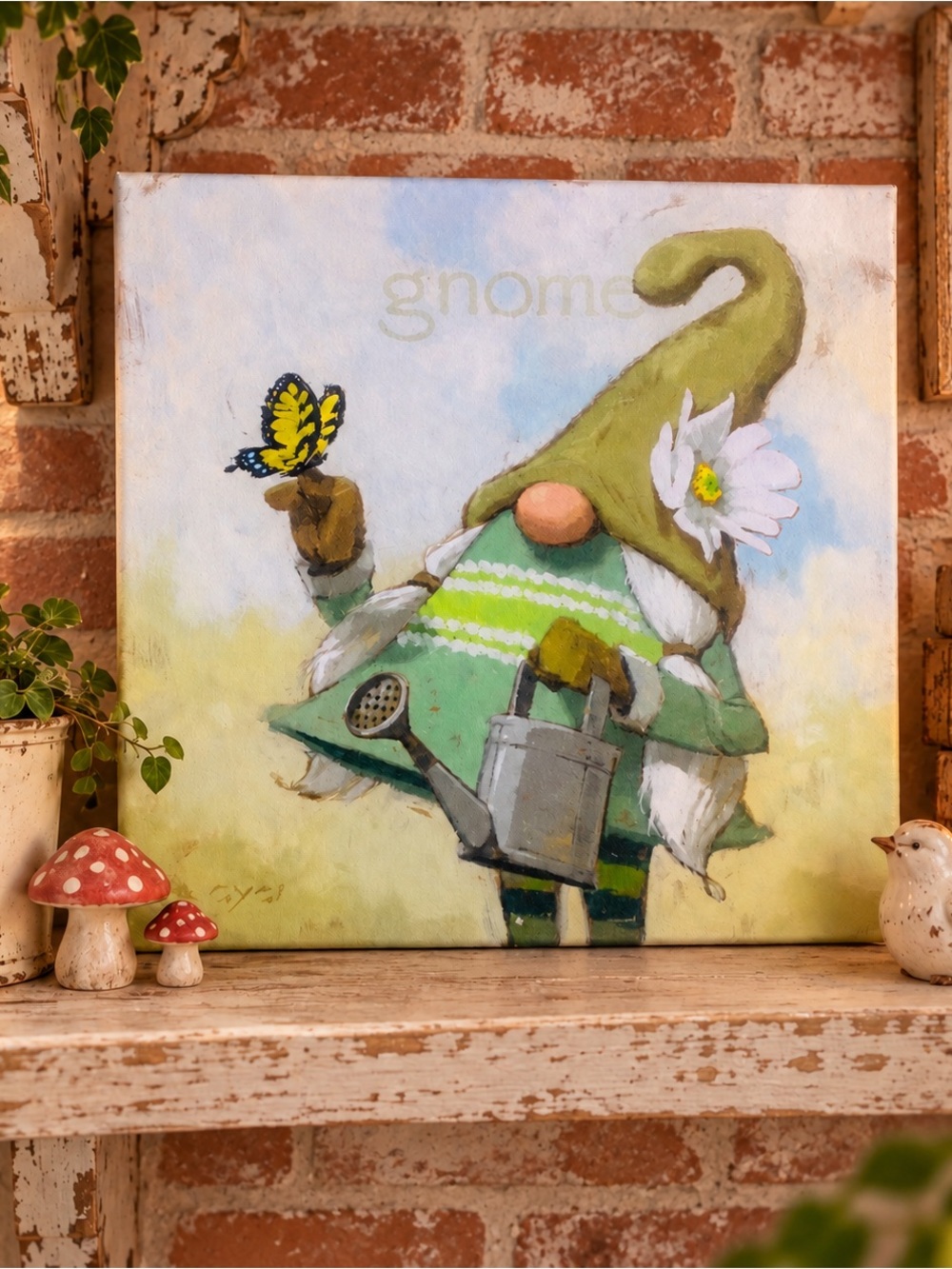 Darren Gygi Canvas Spring Gnome Art Print